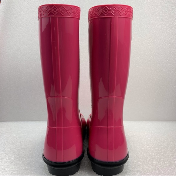 UGG Rubber Mid Rain Boots Bright Pink - Girls 5 - Picture 6 of 9